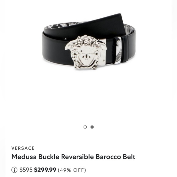 VERSACE
Medusa Buckle Reversible Barocco Belt - Picture 1 of 7
